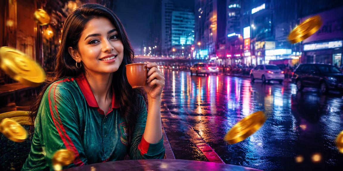 ঢাকায় নিওন আলোয় ক্রিকেট বেটিং উপভোগ করছেন একজন ব্যবহারকারী