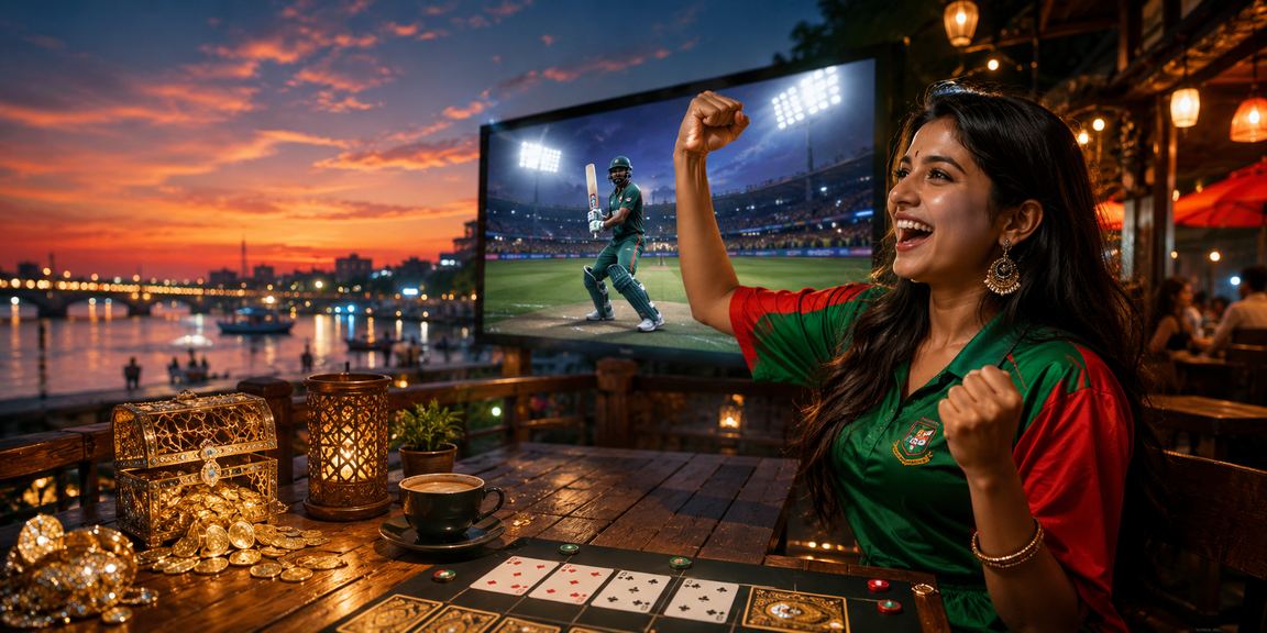 খুলনায় ক্রিকেট বেটিং নাইট মার্কেট — রাতের দৃশ্য